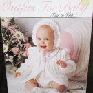 Leisure Arts 654 with four outfits for baby to knit sweaters hats booties