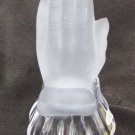 Emson 24% lead crystal bell praying hands frosted glass top with stickers Emson 24% lead crystal bell praying hands frosted glass top with stickers