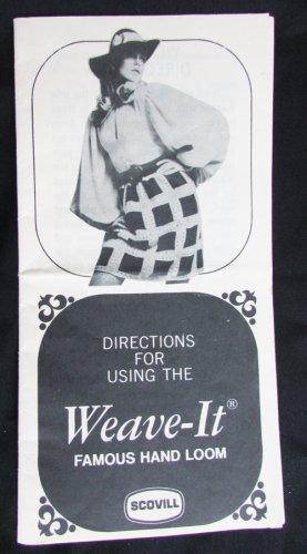 Weave it hand loom by scovill instruction pamphlet old