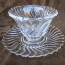 Fostoria Colony mayonnaise condiment bowl & plate dish