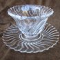 Fostoria Colony mayonnaise condiment bowl & plate dish