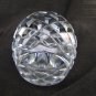 24% lead crystal egg made Poland paperweight large 4 1/4" tall with sticker