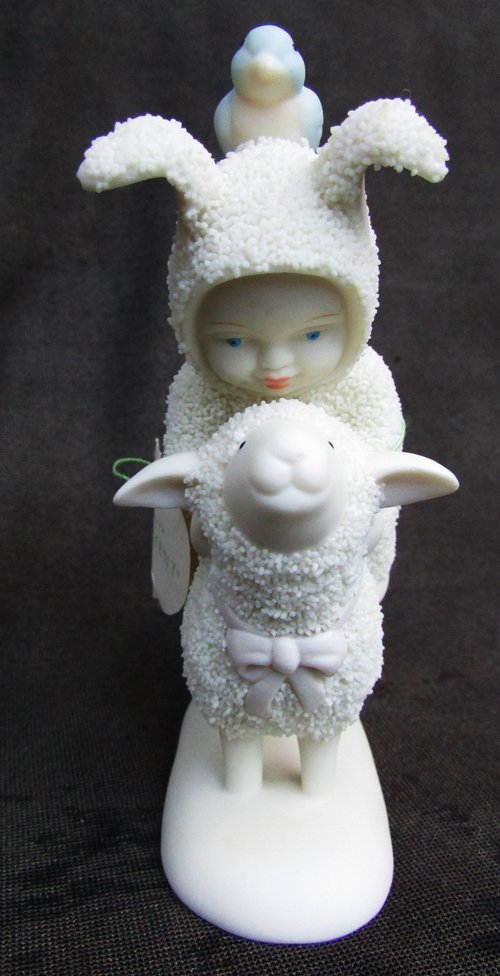Snow Bunnies Ewe Haul figurine Snowbunnies sheep & rabbit Dept. 56