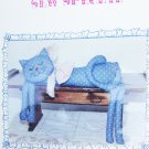 Stuffed kitty cat door draft dodger or shelf sitter pattern by Sew Special
