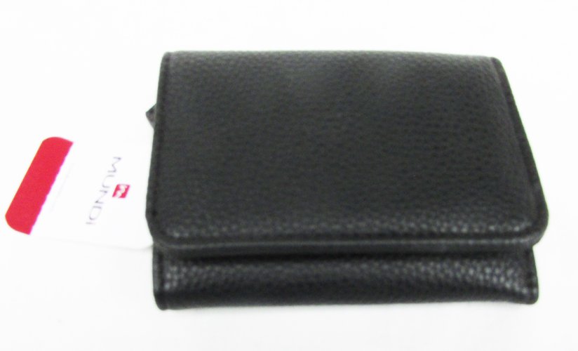 Mundi tri fold wallet black zippered side billfold & credit card slots new with tag