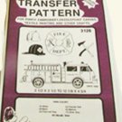 Pretty Punch hot iron embroidery transfers fire engine & accessories