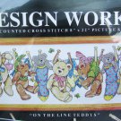 Design Works On the Line Teddy bears cross stitch kit sealed