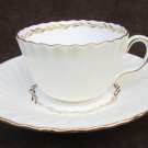 Minton Cup and Saucer gold leaf trim Lady Devonshire