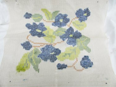Rug canvas printed flower leaf design for pillow cushion