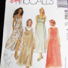 McCall 8780 dress or jumper sizes 8 10 12 pattern pulllover with mock wrap skirt