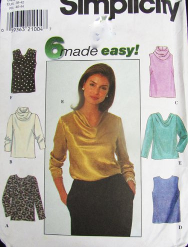 Simplicity 7884 misses blouse pullover variations sizes 12 14 16 unused