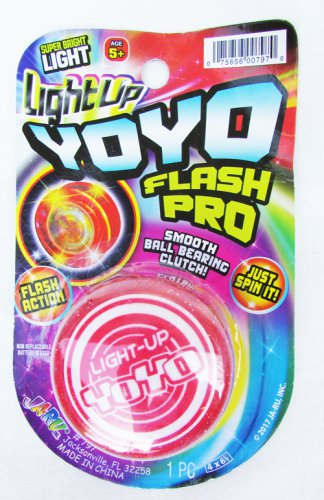 Ja-Ru Light up YoYo flash pro red smalloth ball bearing clutch new in package