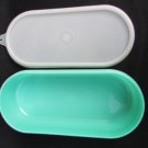 Tupperware jadite green ovall storage conatiner 1375 & lid 1376 no cheese grater