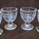 4 Ed DeBeverie mini ice cream sundae shot glasses vintage pedestal base ribbed