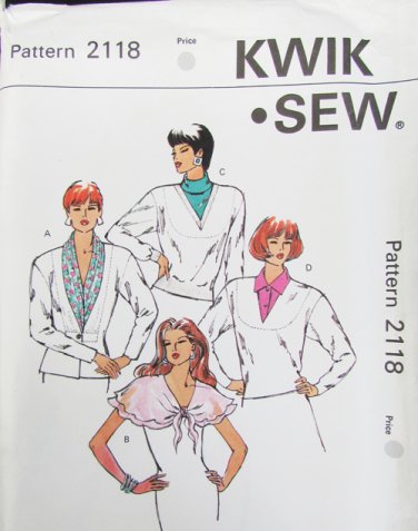 KWIK Sew 2118 collar & Dickies pattern one size unused