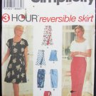 Simplicity 7118 reversible skirt pattern sizes XS S M uncut