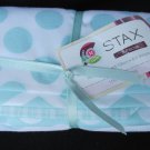 5 Fat Quarter quilt fabrics bundle Blue Polka Dot Stax