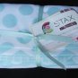 5 Fat Quarter quilt fabrics bundle Blue Polka Dot Stax