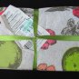 5 Fat Quarter quilt fabrics bundle fruit palette greens reds