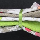 5 Fat Quarter quilt fabrics bundle fruit palette greens reds