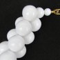Napier large white bead neckace 18" chunky