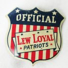 Lew Loyal Patriots pin 1940's radio premium tin vintage war II era Lew Loyal Patriots pin 1940's radio premium tin vintage war II era