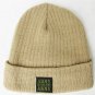 Army behind Army knitted beanie hat ribbed tan pull on cap men USA made one size