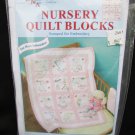 Nursery quilt blocks stamped embroidery Girls 12 of the 9x9 blocks Nursery quilt blocks stamped embroidery Girls 12 of the 9x9 blocks