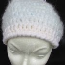 Light blue variegated winter hat hand crocheted bulky yarn with tassel size M to Large Light blue variegated winter hat hand crocheted bulky yarn with tassel size M to Large