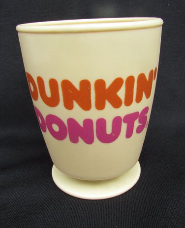 Dunkin' Donuts vintage plastic coffee mug beige