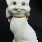 Avon blue eyed cat cream milk glass vintage bottle empty