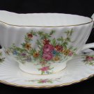 Minton Lorraine gravy boat pitcher with attached plate excellent shape gold trim