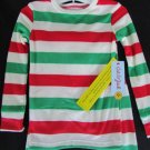 Cat & Jack kids pajamas size 4 red white green stripe holiday Christmas NEW soft