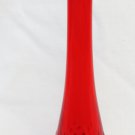 Fenton amberina hobnail bud vase yellow orange red 10"