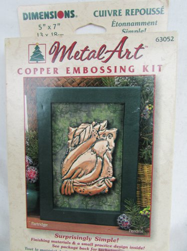 Dimension metal art kit Partridge design 5x7" complete new #63052