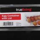 Egg container & lid holds 14 True Living freezer safe stacks clear plastic new Egg container & lid holds 14 True Living freezer safe stacks clear plastic new