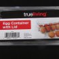 Egg container & lid holds 14 True Living freezer safe stacks clear plastic new