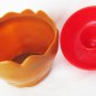 Vintage plastic apple bubble gum candy container carmel apple shape