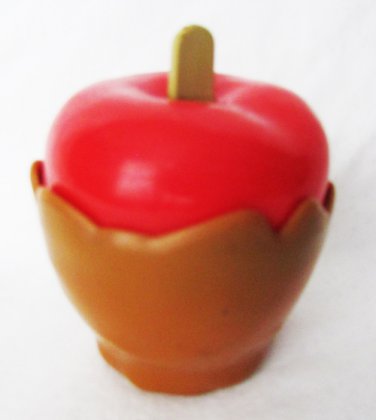 Vintage plastic apple bubble gum candy container carmel apple shape