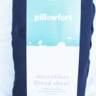Pillowfort fitted sheet full double size navy blue 16" deep microfiber