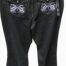 Style & Co jeans black size 12 Petite short studded curvy fit boot cut Western