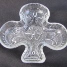 Tiara clear club shape nut trinket dish ashtray Indiana sandwich glass