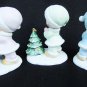 HOMCO 5613 Christmas Boy set Tree Snowman Sack with Puppy figurine