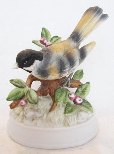 Gorham yellow black bird figurine music box plays Lara's theme works