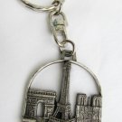 Key chain Paris France souvenir Eiffel tower Arc de Triumph