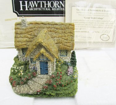 Thomas Kinkade Cedar Nook Candlelight Collection cottage box & COA