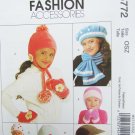 McCall M5772 child hat scarf mittens uncut pattern several sizes