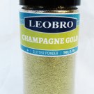 Leobro champagne gold glitter 5.29 oz jar sealed Leobro champagne gold glitter 5.29 oz jar sealed