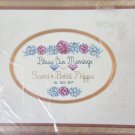 Bless Our Marriage cross stitch kit Sandi Phipps complete but open double mat