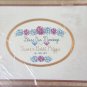 Bless Our Marriage cross stitch kit Sandi Phipps complete but open double mat